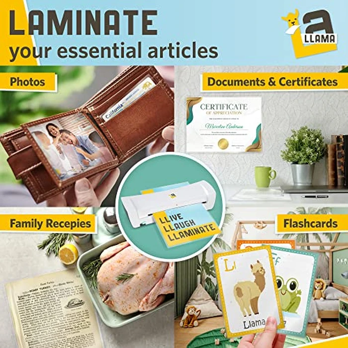 Matte Thermal Laminating Pouches, 9 x 11.5 Inches, 3 Mil Thick, Matte Finish, 50 Pack, Fitted for Letter Size Laminating Sheets 8.5 x 11 by LA LLAMA - Image 3