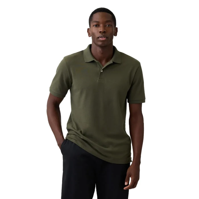 GAP Mens Stretch Pique Polo Shirt Olive Night S by GAP - Used - Like New condition