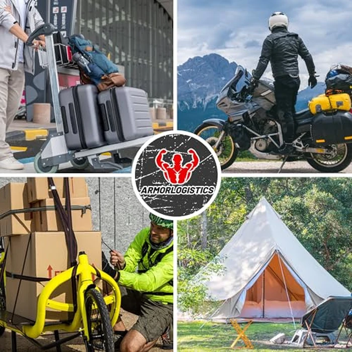 ARMORLOGISTICS Black Bungee Cords with Hooks, Bungee Cords Heavy Duty Outdoor 20 pcs, 72“ Double-J Hooks Bungee Cord Elastic Straps with Storage Bag for Camping, Tent, Securing, and DIY by ARMORLOGISTICS - Image 8