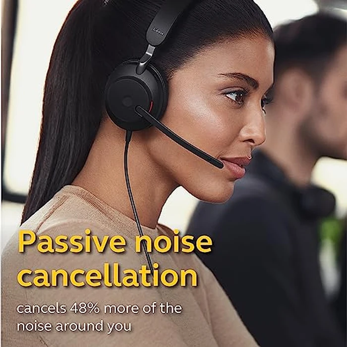 Jabra Evolve2 40 UC Wired Headphones, USB-A, Mono, Black - Telework Headset for Calls and Music, Enhanced All-Day Comfort, Passive Noise Cancelling Headphones, UC-Optimized with USB-A Connection by Jabra - Image 2