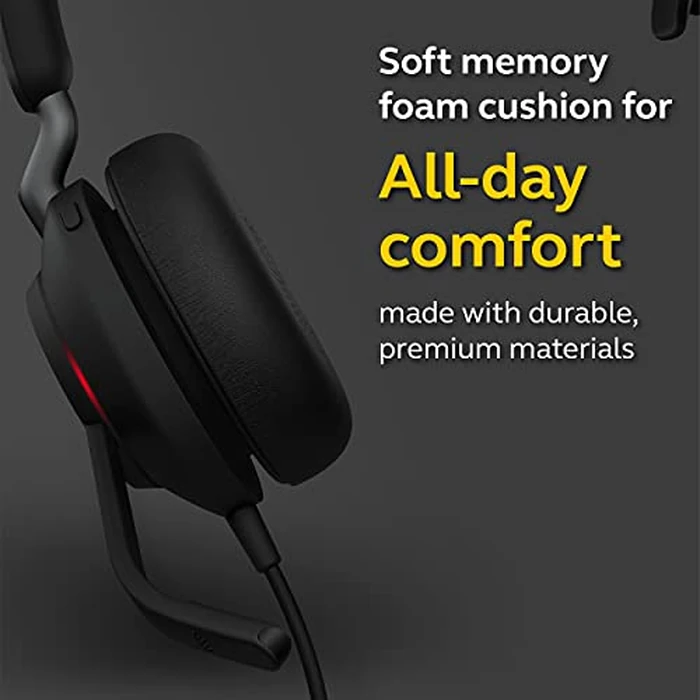 Jabra Evolve2 40 UC Wired Headphones, USB-A, Mono, Black - Telework Headset for Calls and Music, Enhanced All-Day Comfort, Passive Noise Cancelling Headphones, UC-Optimized with USB-A Connection by Jabra - Image 5