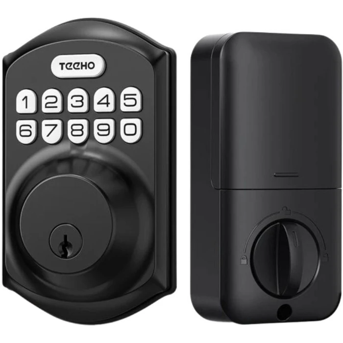 TEEHO TE001 Keyless Entry Door Lock Keypad Deadbolt - Matte Black by TEEHO - Refurbished - Excellent condition - US$34.49