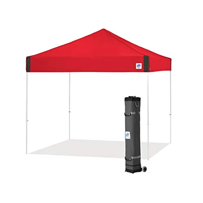 E-Z UP Pyramid Instant Shelter Canopy, 10' x 10' with Wide-Trax Roller Bag & 4 Piece Spike Set, Punch by E-Z UP - Image 1