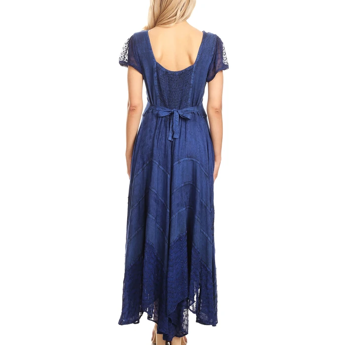 Sakkas 1322 Marigold Embroidered Fairy Dress - Navy - S/M by Sakkas - Used - Like New condition - US$47.49