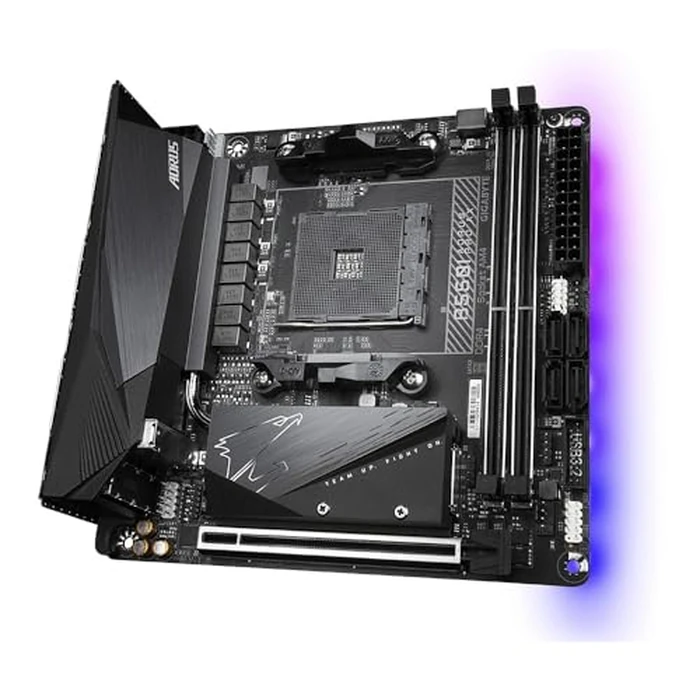 GIGABYTE B550I AORUS PRO AX AMD AM4 ITX Motherboard, Supports Ryzen 5000/4000/3000 Series, DDR4, 6+2 Power Phase, 2X M.2, PCIe 4.0, USB-C, WiFi 6, 2.5 GbE LAN, Q-Flash Plus, WiFi EZ-Plug, RGB Fusion by GIGABYTE - Image 3