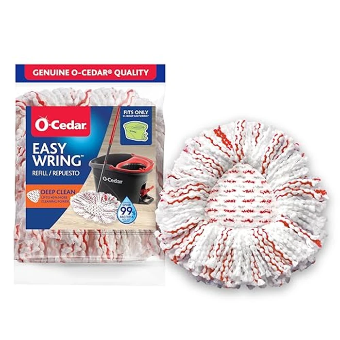 O-Cedar EasyWring Deep Clean Refill (1-Pack) | 40% More Cleaning Power | Microfiber Mop Refill Compatible with O-Cedar EasyWring Spin Mop & Bucket System by O-Cedar - Used - Very Good condition - US$8.60