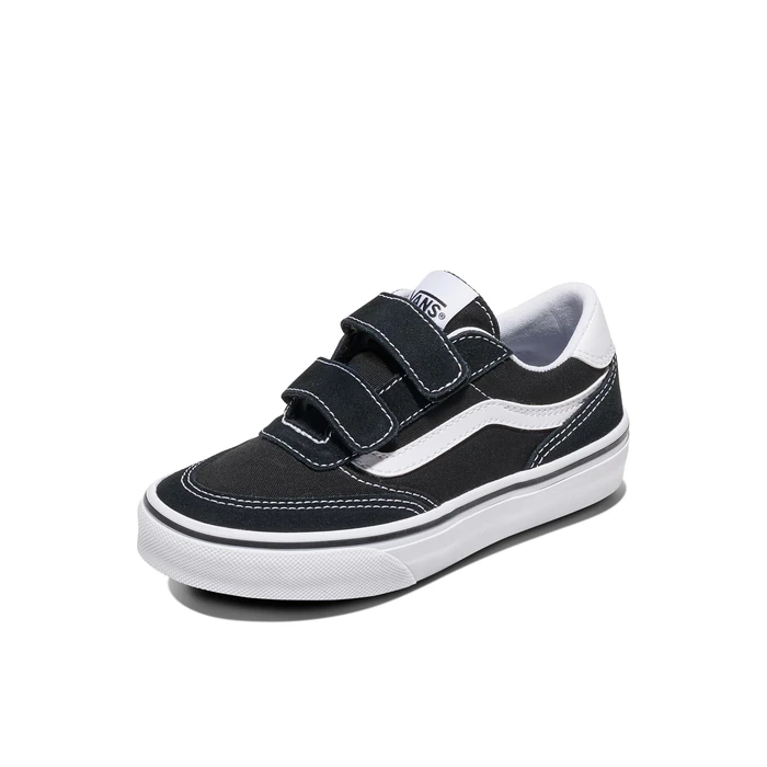 Vans Toddler Brooklyn LS V Shoe - Comfortable Walking Sneakers for Boys & Girls. Suede/Canvas Black/White. 6 by Vans - Used - Acceptable condition