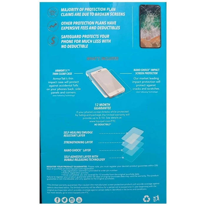Liquipel SafeGuard Protection Bundle Phone Case + Screen Protector for iPhone X - Clear by Liquipel - Image 2