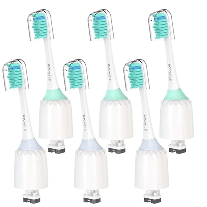 BOVVSLE Replacement Toothbrush Heads for Philips Sonicare Replacement Heads E-Series, Essence, Electric Replacement Brush Head for Phillips Sonicare E Series, for Philips Sonic Care Toothbrush,6 Pcs by BOVVSLE - Used - Like New condition