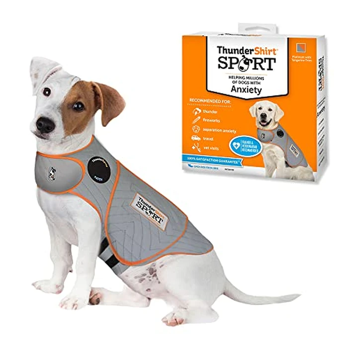Thundershirt Dogs Clothing Thundershirt Dog Anxiety Jacket, Platinum, Small [S (Pack of 1)] by Thundershirt - Used - Very Good condition - CA$37.37