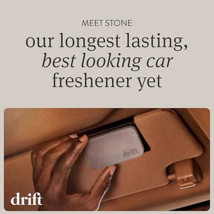 Drift Car Air Freshener - The Original Stone Air Freshener - Car Odor Eliminator - Long Lasting Scent - Metal Clip - Essential Oils -Clean Ingredients - Open Air Scent 3 Pack Refill - NO CLIP INCLUDED by drift - Image 3
