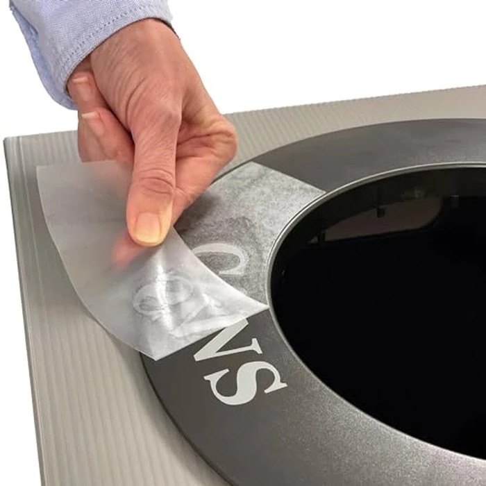 Safco Trash Can Recycle Bin Combo, 28 Gallon Each (3 Bin), At Your Disposal Recycling Center, Black/Grey by Safco - Image 2