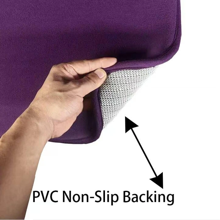 Madeals Memory Foam Bath Mat Set 4 Piece with Toilet Lid Cover and Rug Sets Combo, Bath Mat Set 3 Piece and U-Shaped Toilet Floor Rug Purple by Madeals - Image 5