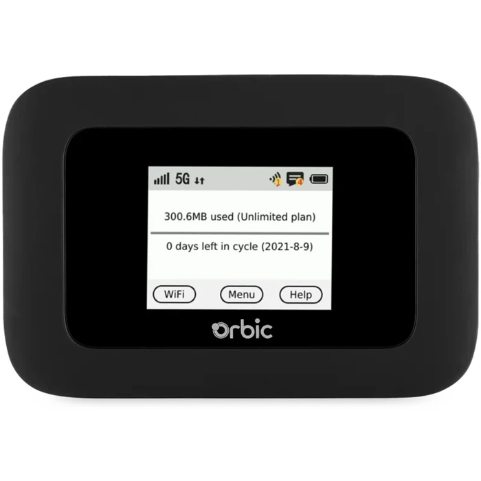 Orbic R500L5 0 [R500LG] Speed 5G UW Mobile Hotspot (Verizon) - Black by Orbic - Refurbished - Excellent condition