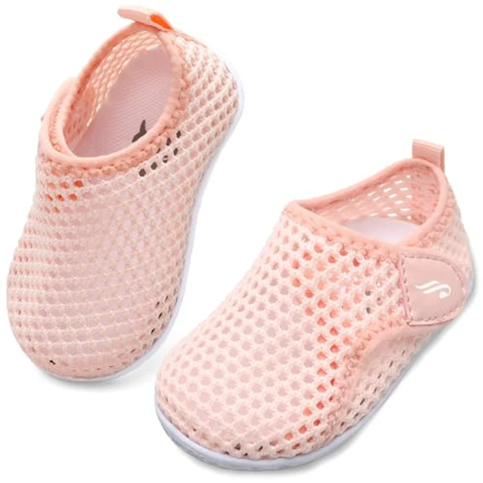 JIASUQI Babys Girls Boys Comfort Walking Water Shoes for Outdoor Swimming River Mesh Pink 12-18 Months by JIASUQI - Used - Like New condition - US$10.75