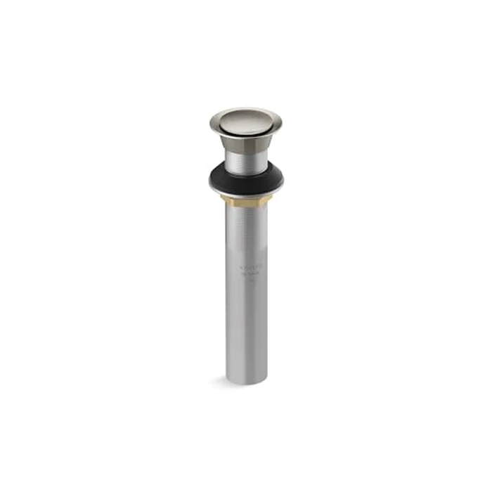 KOHLER K-33151-CP Bathroom Sink Clicker Drain w/o Overflow, Premium Metal, Corrosion Resistant, Polished Chrome by Kohler - Image 1