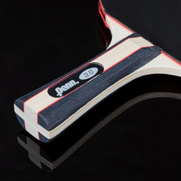 Penn 3.0 Competition Ping Pong Paddle - Red/Black Wood, Pack of 1 - Competition Rubber for Spin in Table Tennis - 5-Ply Blade for Fast Play on Ping Pong Tables - Concave Handle for Outdoor Games by EastPoint Sports - Image 4