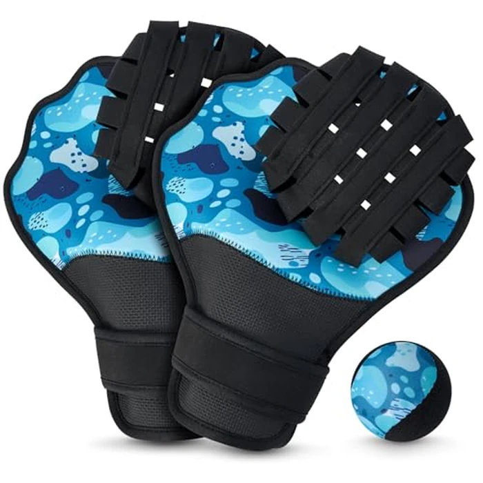 TTQ Water Baseball Ball and Gloves Set for Pool & Beach Games - Adjustable Ambidextrous Baseball-Style Mitts with Water Bouncing Ball for Summer Outdoor Water Sport by TTQ - Used - Like New condition