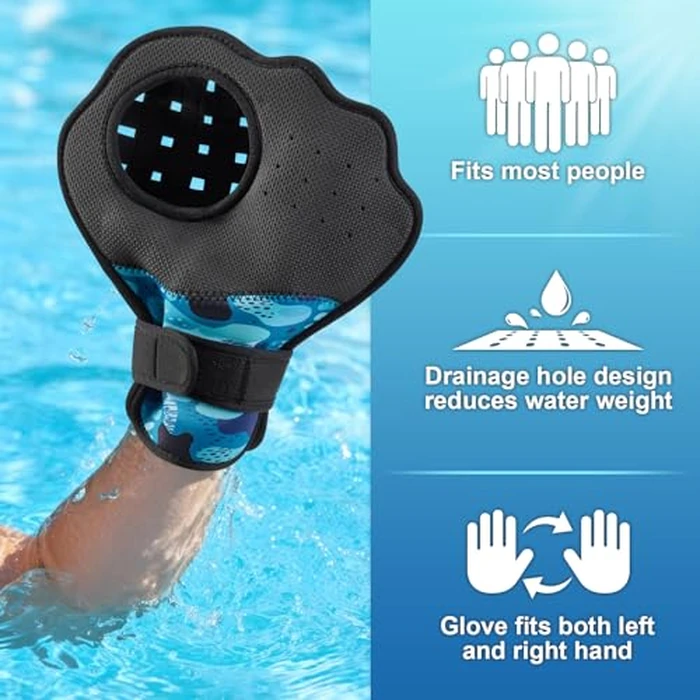TTQ Water Baseball Ball and Gloves Set for Pool & Beach Games - Adjustable Ambidextrous Baseball-Style Mitts with Water Bouncing Ball for Summer Outdoor Water Sport by TTQ - Image 4
