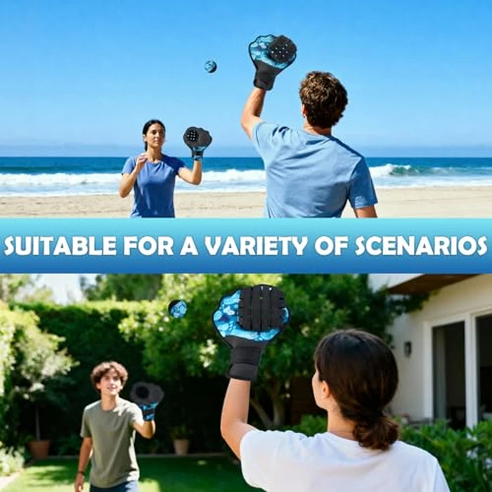 TTQ Water Baseball Ball and Gloves Set for Pool & Beach Games - Adjustable Ambidextrous Baseball-Style Mitts with Water Bouncing Ball for Summer Outdoor Water Sport by TTQ - Image 7