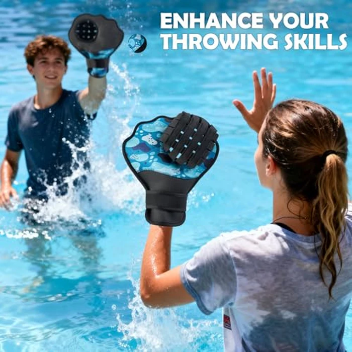 TTQ Water Baseball Ball and Gloves Set for Pool & Beach Games - Adjustable Ambidextrous Baseball-Style Mitts with Water Bouncing Ball for Summer Outdoor Water Sport by TTQ - Image 8