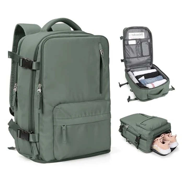 Cabin Bags for Travel, Underseat Carry-ons Bag for Women, Hand Luggage Bag Men Travel Backpack Cabin Size Fit 14 inch Laptop backpack Lightweight Version Green by SEAFEW - Used - Good condition - CA$33.73