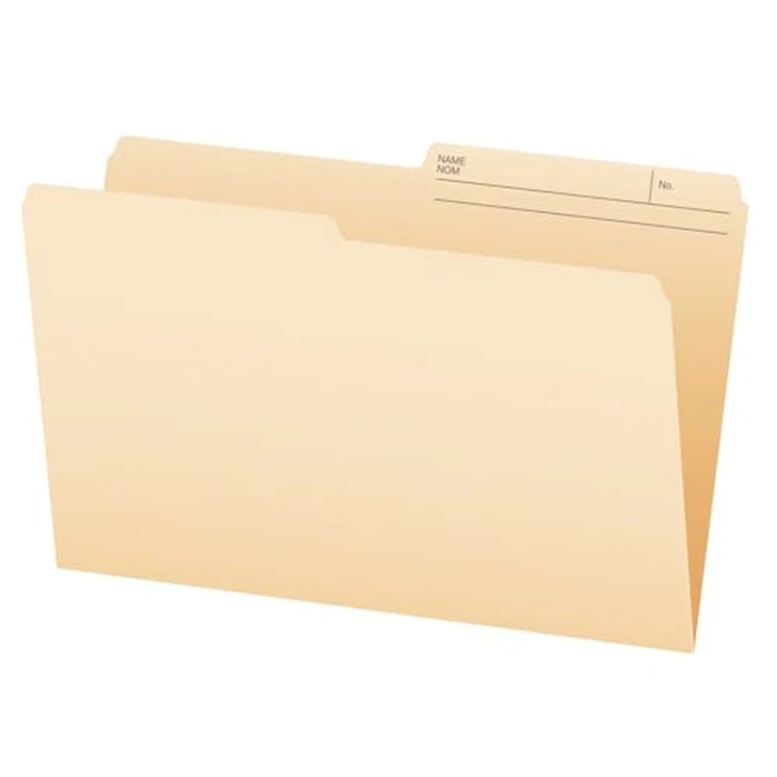 Pendaflex File Folders, 1/2 Cut Tab, Legal Size, Manila, Durable Paper Stock, Box of 100, Ideal for Office/Home/School Organization, Made in Canada, Reversible File Organizers by Pendaflex - Image 1