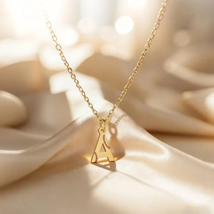 RUOOUY Softball Initial Necklace for Women 18K Gold Plated A-Z Letter Pendant Softball Jewelry Sports Accessories Christmas Gift for Girlfriend Daughter（D） by RUOOUY - Image 2