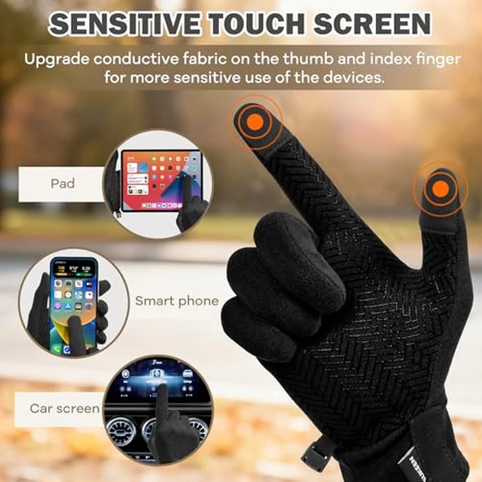 Sukeen Lightweight Running Gloves for Women Touchscreen Anti-Slip Liner Gloves Winter Warm Gloves for Cycling, Driving, Soccer by Sukeen - Image 4