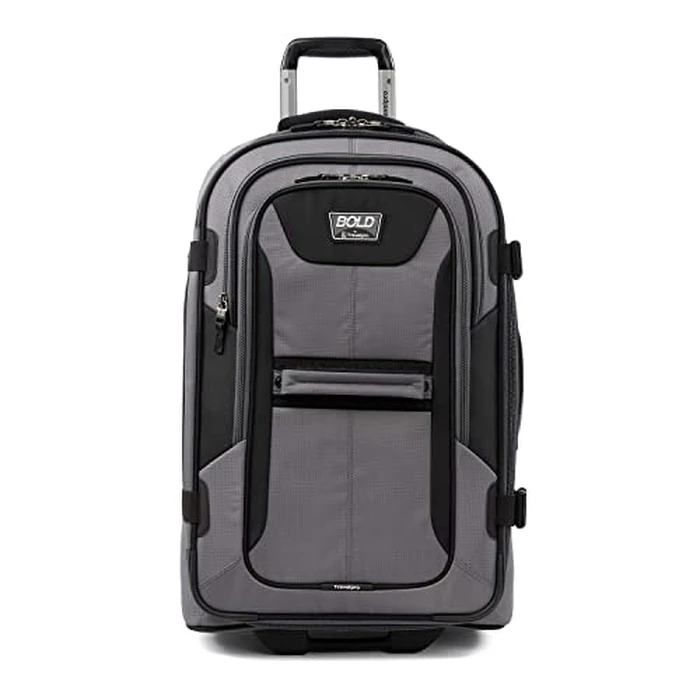 Travelpro Unisex-Adult Bold-Softside Expandable Rollaboard Upright Luggage, Grey/Black, Checked-Medium 25-Inch, Bold Softside Expandable Rollaboard Upright Luggage by Travelpro - Used - Very Good condition
