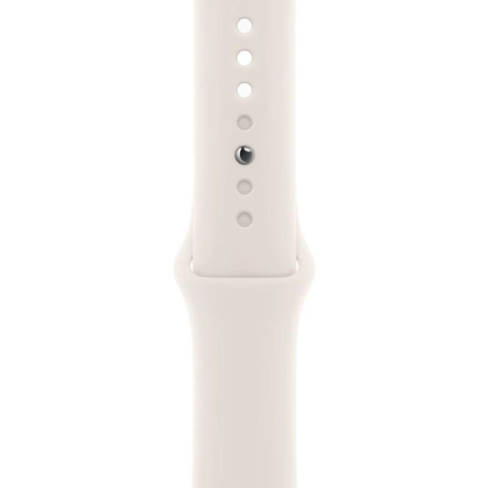 Apple Watch Series 10 (Cellular + GPS) - 64GB - 42mm - Gold Titanium Case with Starlight Rubber Sport Band - S/M Size by Apple - Image 3