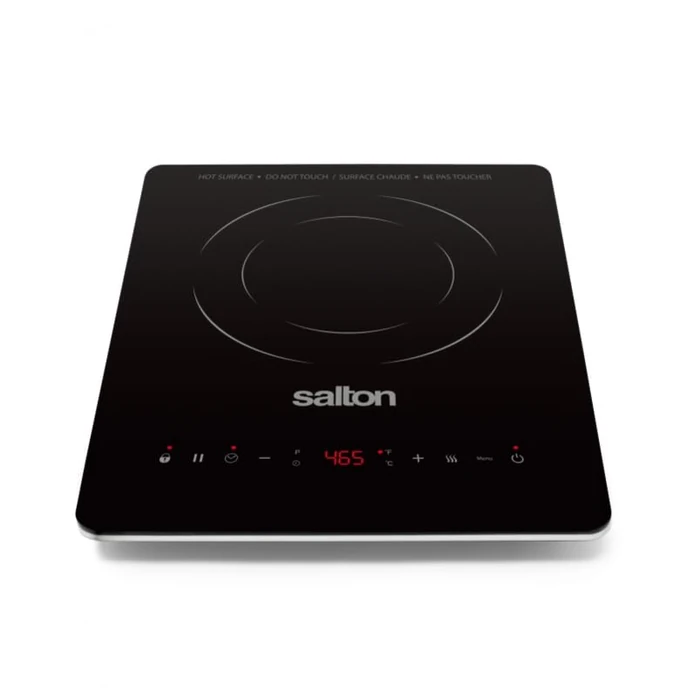 Salton Slim Induction Cooktop| 300-1500W | 10 Cooking Levels 60 degreesC to 240 degreesC (140 degreesF to 465 degreesF) | Energy Efficient | Easy-To-Clean | Timer with Auto Shut-Off | ID2066 by Salton - Image 1