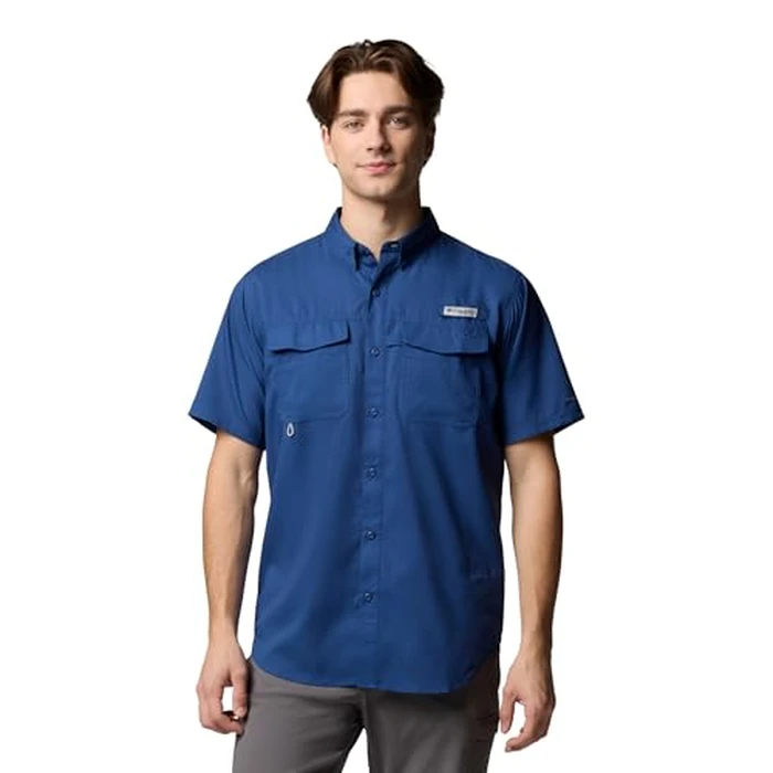 Columbia Mens Blood and Guts V Short Sleeve Shirt, Carbon, Large by Columbia - Image 1