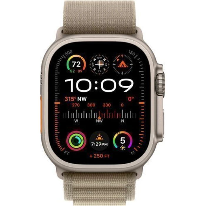 Apple Watch Ultra 2 (Cellular + GPS) - 64GB - 49mm - Titanium Titanium Case with Olive Textile Alpine Loop Band - One Size by Apple - Refurbished - Excellent condition