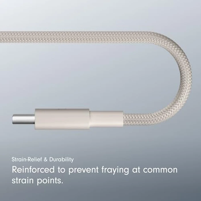 Beats USB-A to USB-C Woven Cable Fast Charging Durable and Tangle-Free Design Compatible Charger for Apple & Android Devices (1.5 m) - Surge Stone by Beats - Image 5