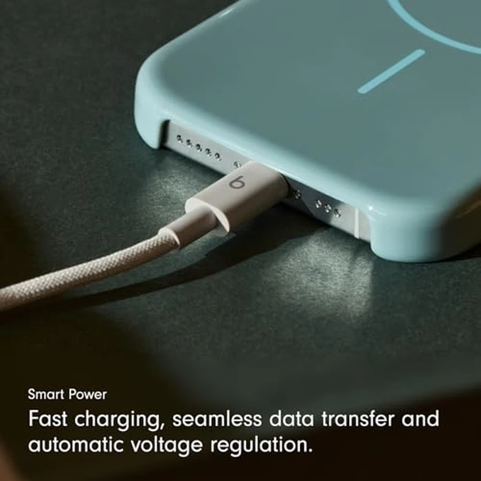 Beats USB-A to USB-C Woven Cable Fast Charging Durable and Tangle-Free Design Compatible Charger for Apple & Android Devices (1.5 m) - Surge Stone by Beats - Image 6