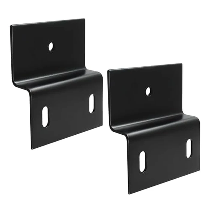 Unlorspy 12 Pcs Black Z Bracket,3 x 1.69 x 0.79 inch Z-Shaped Corner Brace,Z Shape Furniture Support Bracket Fasten for Cabinet Chair Wood Shelf Fixing Timber Connector,Thickness 2mm, Black by Unlorspy - Image 4