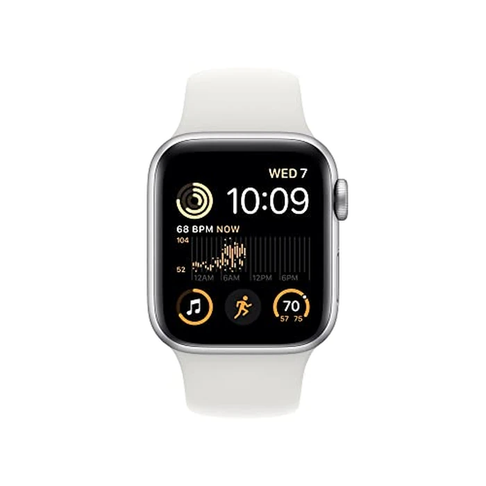 Apple Watch SE (2nd Gen) [GPS + Cellular 40mm] Smart Watch w/Silver Aluminum Case & White Sport Band - S/M. Fitness & Sleep Tracker, Crash Detection, Heart Rate Monitor, Water Resistant by Apple - Image 2