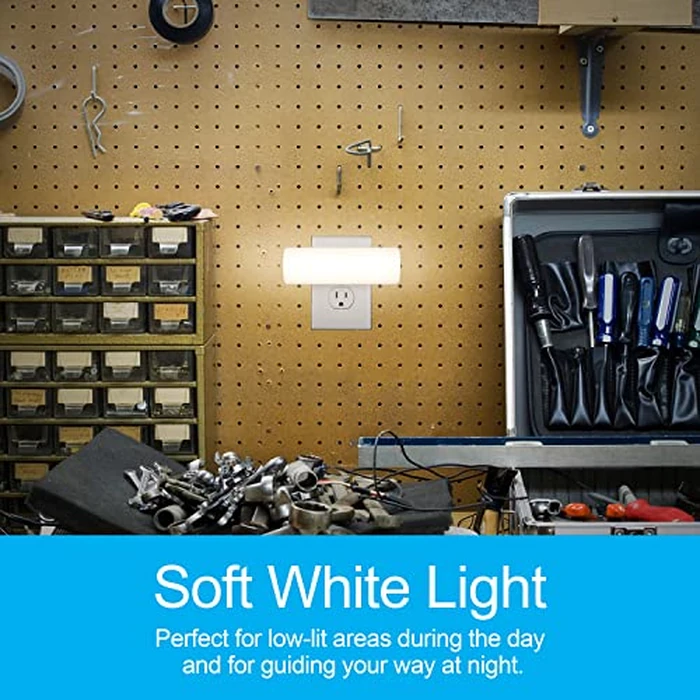 GE Home Electrical Ultrabrite LED Light Bar, 200 Lumens, High/Low/Off Switch, Plug-in, Night Light, Ideal for Dark Spaces, Bedroom, Bathroom, Kitchen, Hallway, Garage, Basement White, 52261, 2 Pack by GE - Image 4