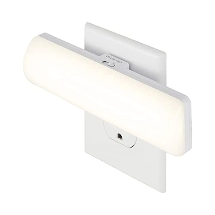 GE Home Electrical Ultrabrite LED Light Bar, 200 Lumens, High/Low/Off Switch, Plug-in, Night Light, Ideal for Dark Spaces, Bedroom, Bathroom, Kitchen, Hallway, Garage, Basement White, 52261, 2 Pack by GE - Image 7