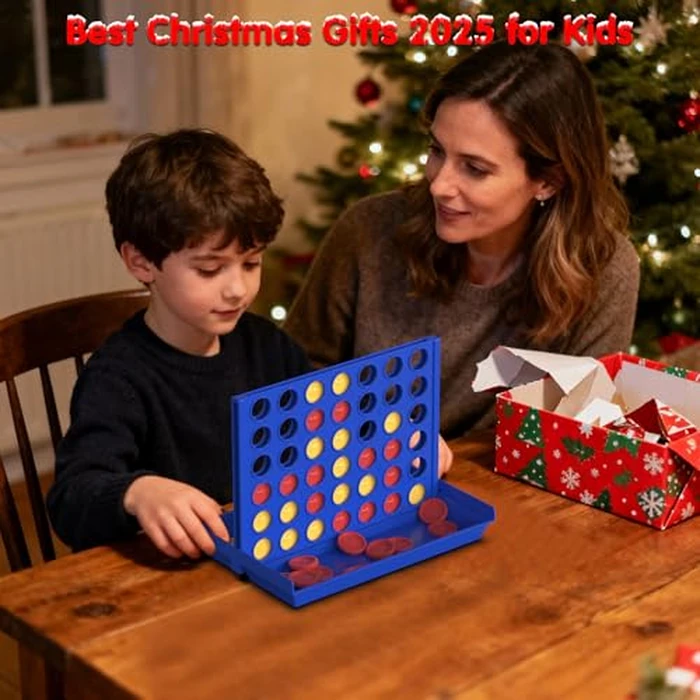 Pup Go Standard Size 4 in a Row Board Games for Kids Ages 3 for Boys Girls Teens, Classic Family Game Educational Toy, Portable 2-Player Strategy Games, 6 Spare Discs Included by Pup Go - Image 2