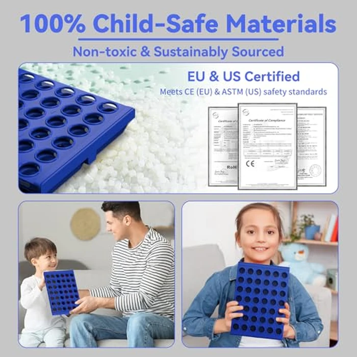 Pup Go Standard Size 4 in a Row Board Games for Kids Ages 3 for Boys Girls Teens, Classic Family Game Educational Toy, Portable 2-Player Strategy Games, 6 Spare Discs Included by Pup Go - Image 7