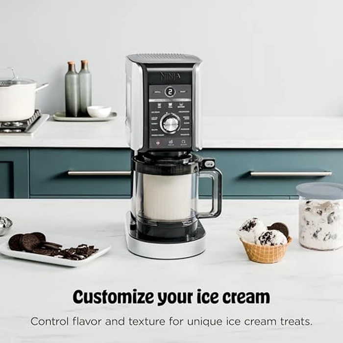 Ninja NC501 CREAMi Deluxe 11-in-1 Ice Cream & Frozen Treat Maker for Ice Cream, Sorbet, Milkshakes, Frozen Drinks & More, 11 Programs, with 2 XL Family Size Pint Containers, Perfect for Kids, Silver by Ninja - Image 4