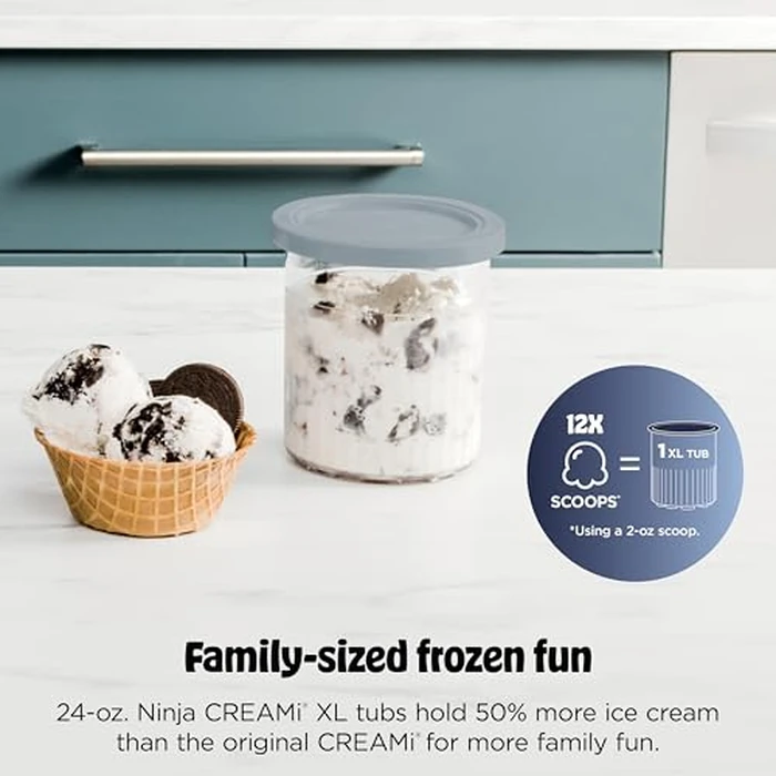 Ninja NC501 CREAMi Deluxe 11-in-1 Ice Cream & Frozen Treat Maker for Ice Cream, Sorbet, Milkshakes, Frozen Drinks & More, 11 Programs, with 2 XL Family Size Pint Containers, Perfect for Kids, Silver by Ninja - Image 5
