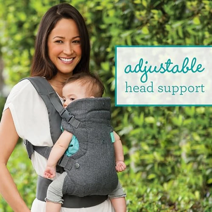 Infantino Flip 4-in-1 Convertible Baby Carrier, Adjustable, Ergonomic Babywearing, Registry Essential, Baby Carrier for Newborn to Toddler, Gray by Infantino - Image 4
