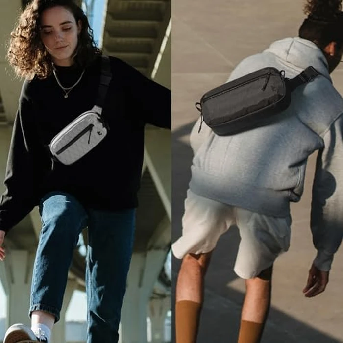 tomtoc 3.5L X-Pac Sling Bag with RFID Blocking, Crossbody Bag Minimalist Chest Shoulder Pack for Men/Women, Water-resistant Lightweight Casual Funny Pack for Travel/Daily Commute by tomtoc - Image 7