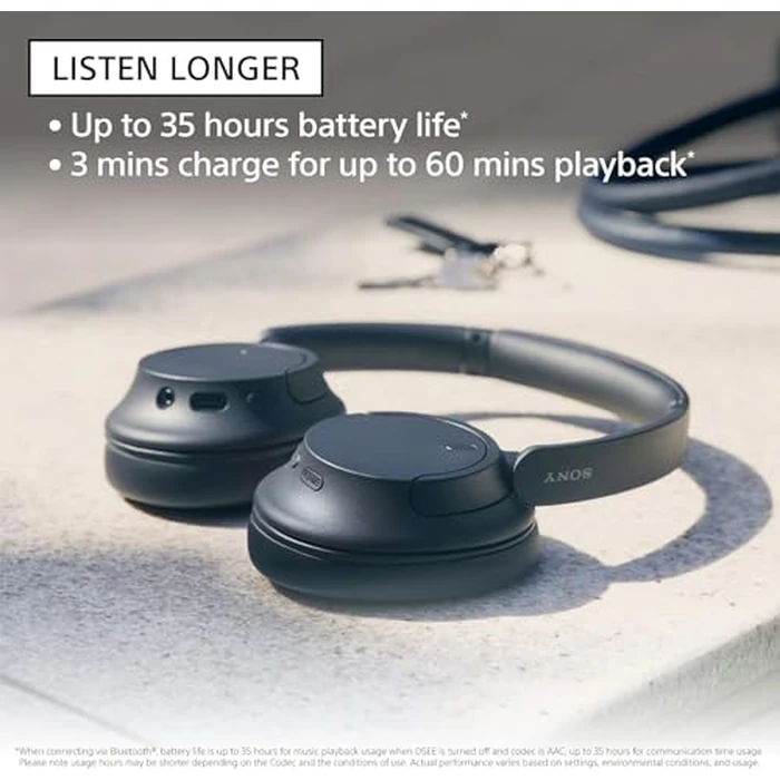 Sony WH-CH720N Noise Cancelling Wireless Headphones Bluetooth Over The Ear Headset with Microphone and Alexa Voice Control, O/S, Blue by Sony - Image 3