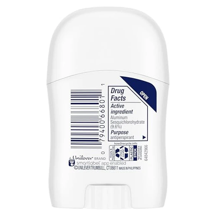 Dove Advanced Care Antiperspirant Deodorant Stick for Women Pack of 36 Clear Finish Trial and Travel Size 0.5 oz by Dove - Image 2