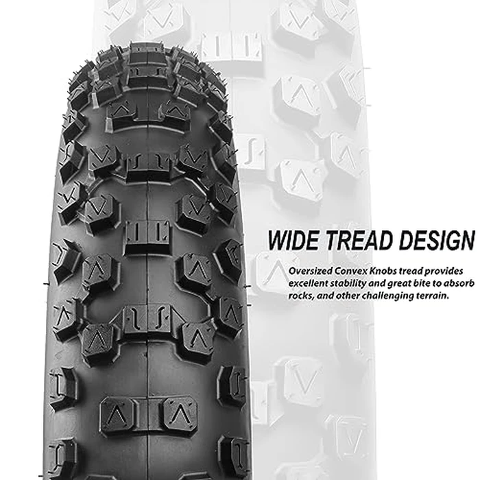 2-Pack Ebike Fat Tires:MOHEGIA 20 x 4.0 Inch E-Bike Mountain Tire High-Performance and All-Terrain Folding Replacement Bicycle Tire with Offroad or Trail Riding by MOHEGIA - Image 4