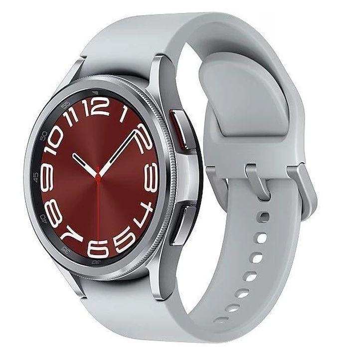 Samsung Galaxy Watch6 (Bluetooth + LTE) - 16GB - 43mm - Silver Classic (Stainless Steel) Case with Silver Fluoroelastomer Sports Band by Samsung - Image 2